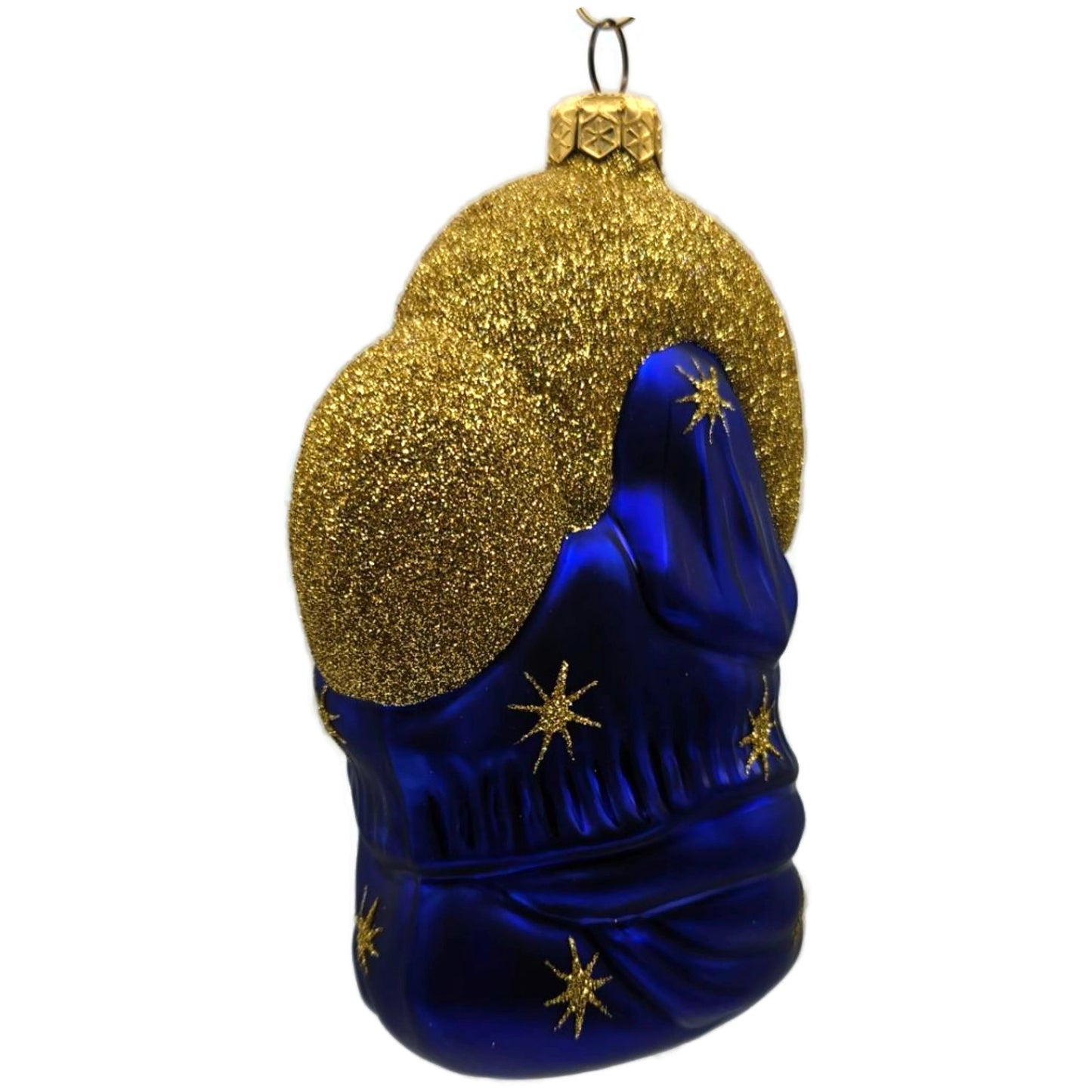 Patricia Breen Madonna of the Night Baby Jesus Blue Gold Star Christmas Ornament