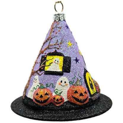 Patricia Breen Villa Boo Purple Moon Pumpkin Halloween Christmas Ornament 2356