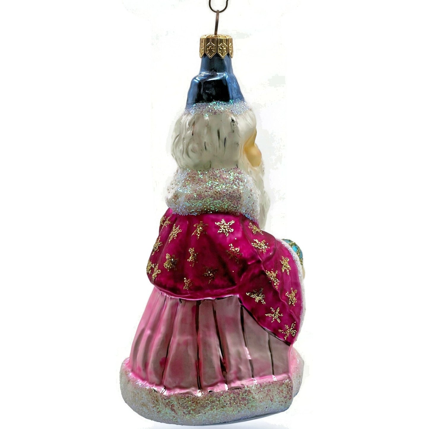 Christopher Radko Incantation Wizard Santa Merlin Pink Christmas Tree Ornament