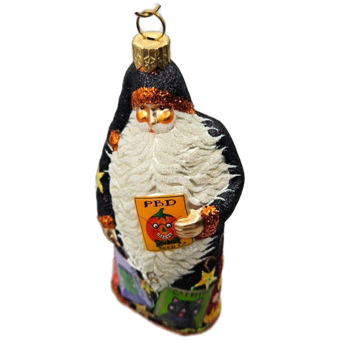 Patricia Breen Sowing Time Santa Claus Black Frankenstein Halloween Ornament HCB