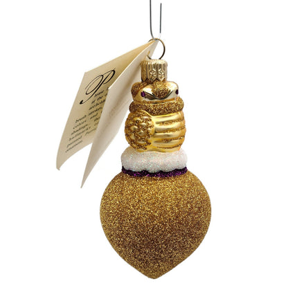 Patricia Breen Miniature Queen of Hearts Fuchsia Gold Christmas Tree Ornament