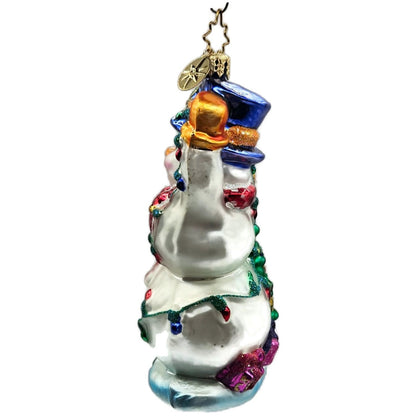 Christopher Radko Tangled Tidings Snowman Christmas Tree Ornament 02-0523-CB