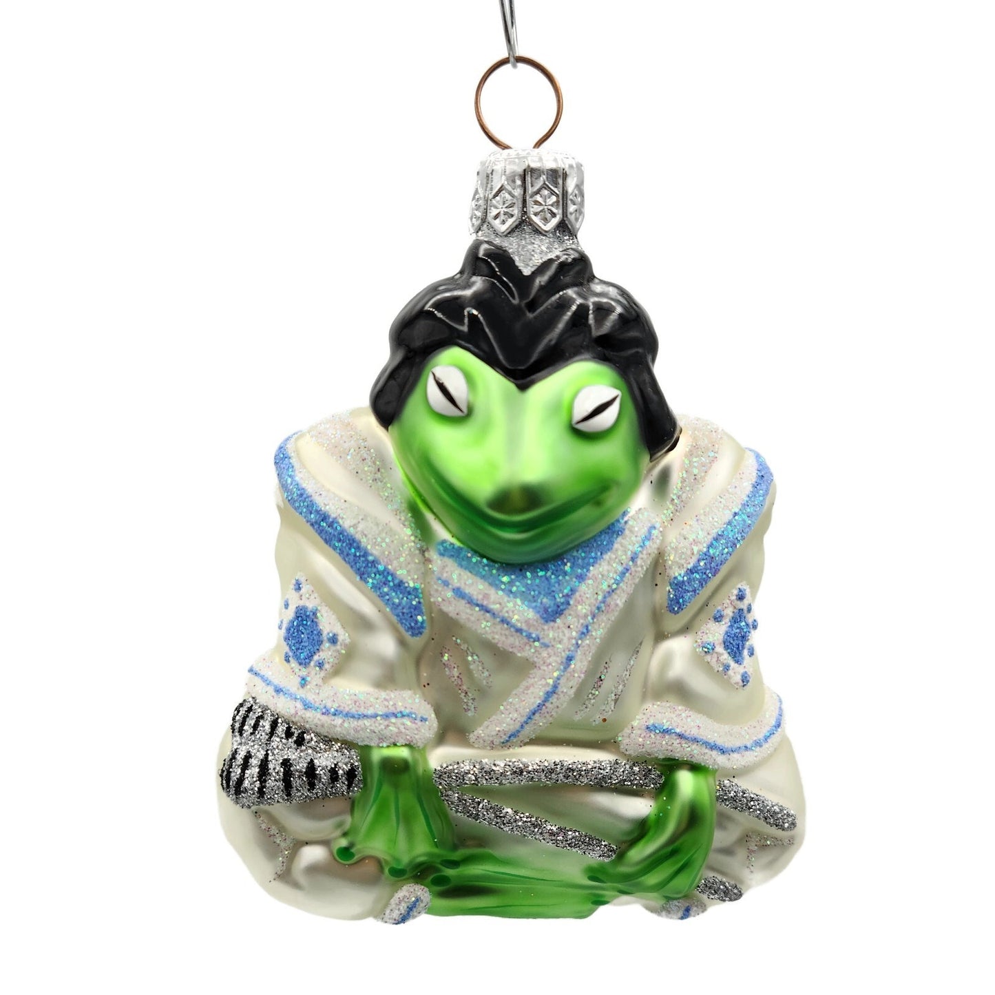 Patricia Breen Samurai Frog Glittered Japanese Style Christmas Tree Ornament