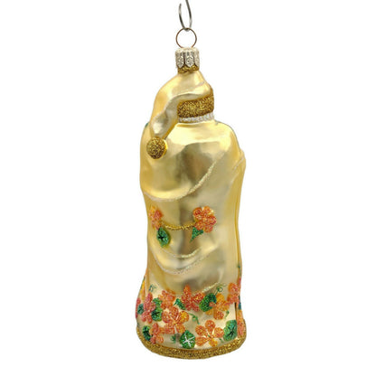 Patricia Breen Redoute Santa Nasturtiums Gold Floral Spring Holiday Ornament