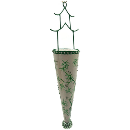 Patricia Breen Pagoda Cornucopia Peacock Chinoiserie Green Christmas Ornament