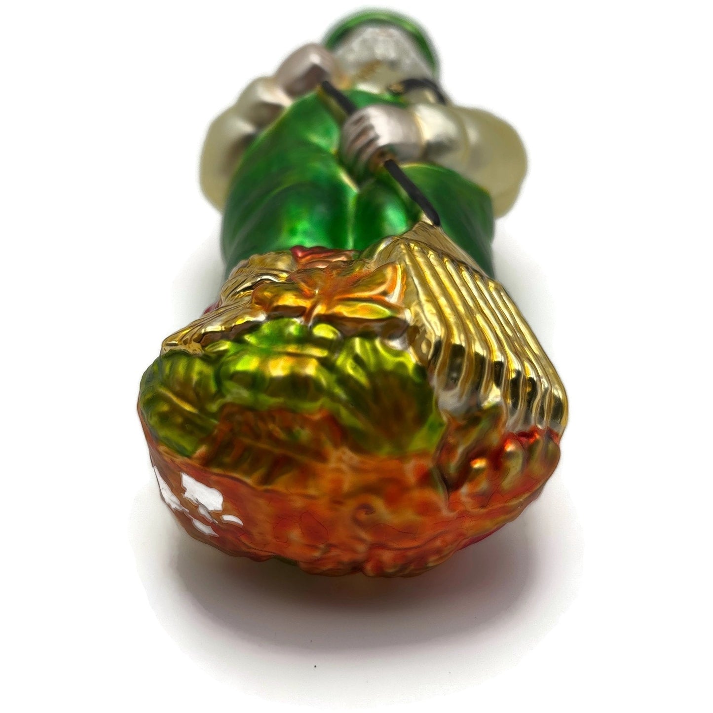 Patricia Breen Autumn Santa Gold Green Fall Christmas Tree Ornament