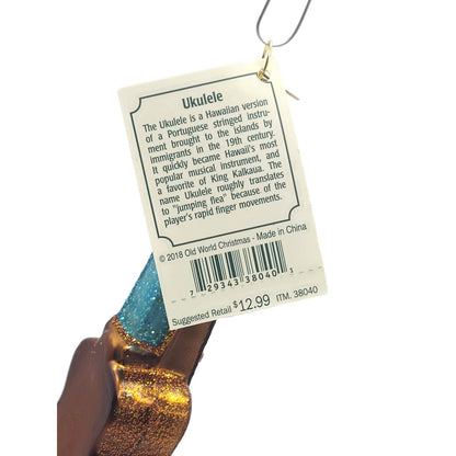 Old World Christmas Ukulele Instrument Christmas Holiday Tree Ornament OWC 38040