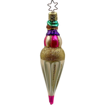 Clown Head On Ice Cream Inge Glass Ornament Old World Christmas Tree OWC German