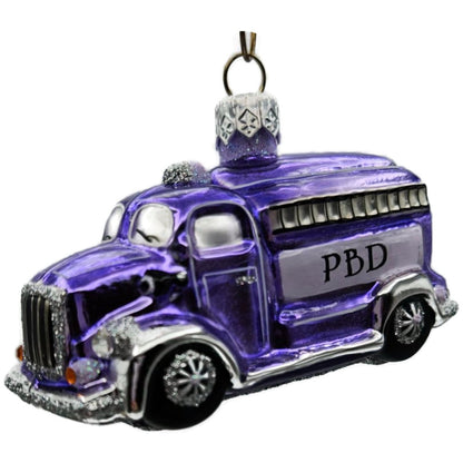 Patricia Breen Brave True Lavender Fire Truck Christmas Tree Ornament CATZ