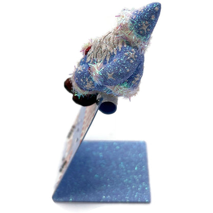 Patricia Breen Christmas Is Here Snowmen Duo Santa Blue Free Standing Ornament