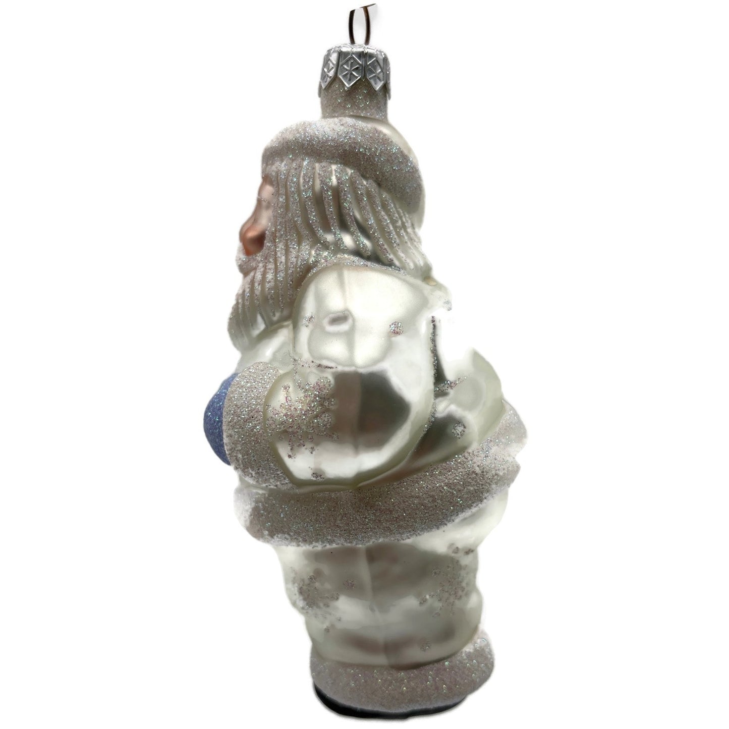 Patricia Breen HO HO HO Santa Claus Pearl Snowflakes Dots Christmas Ornament