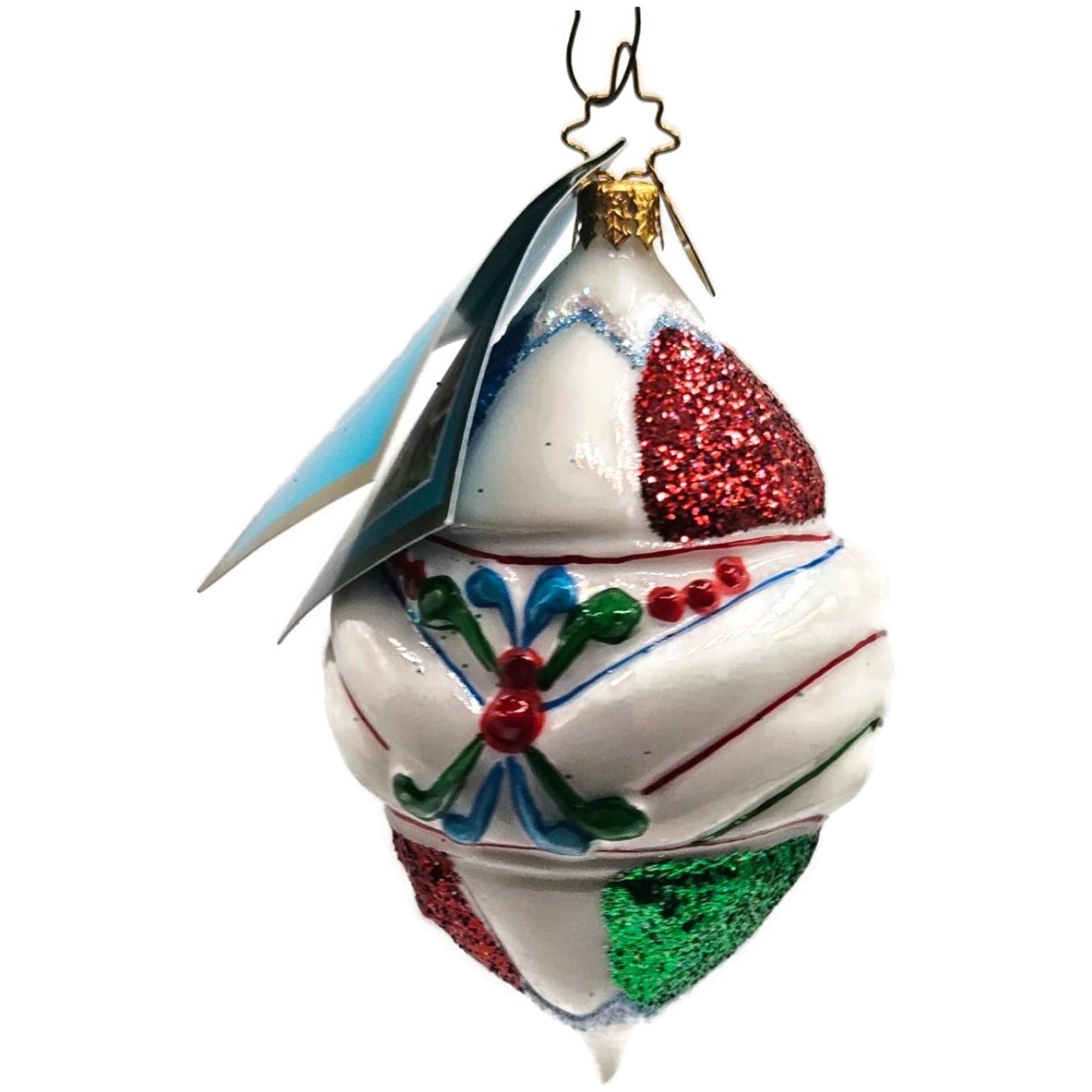 Fantasia Ice Delites Christopher Radko 3 Pcs Set Christmas Ornaments with Box