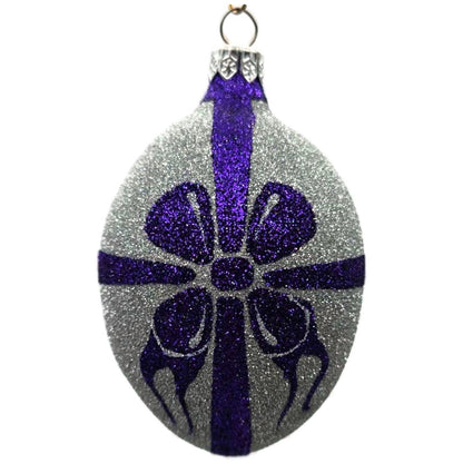 Patricia Breen Egg Gray Purple Present Easter Christmas Tree Ornament TCS