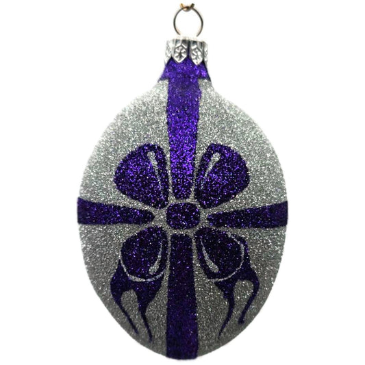 Patricia Breen Egg Gray Purple Present Easter Christmas Tree Ornament TCS