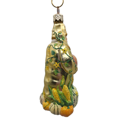 Patricia Breen Harvest Santa Gold Pumpkins Flowers Fall Christmas Ornament 2230