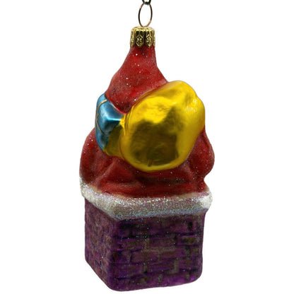 Christopher Radko Chimney Santa Claus Glass Christmas Tree Ornament 91-012-0