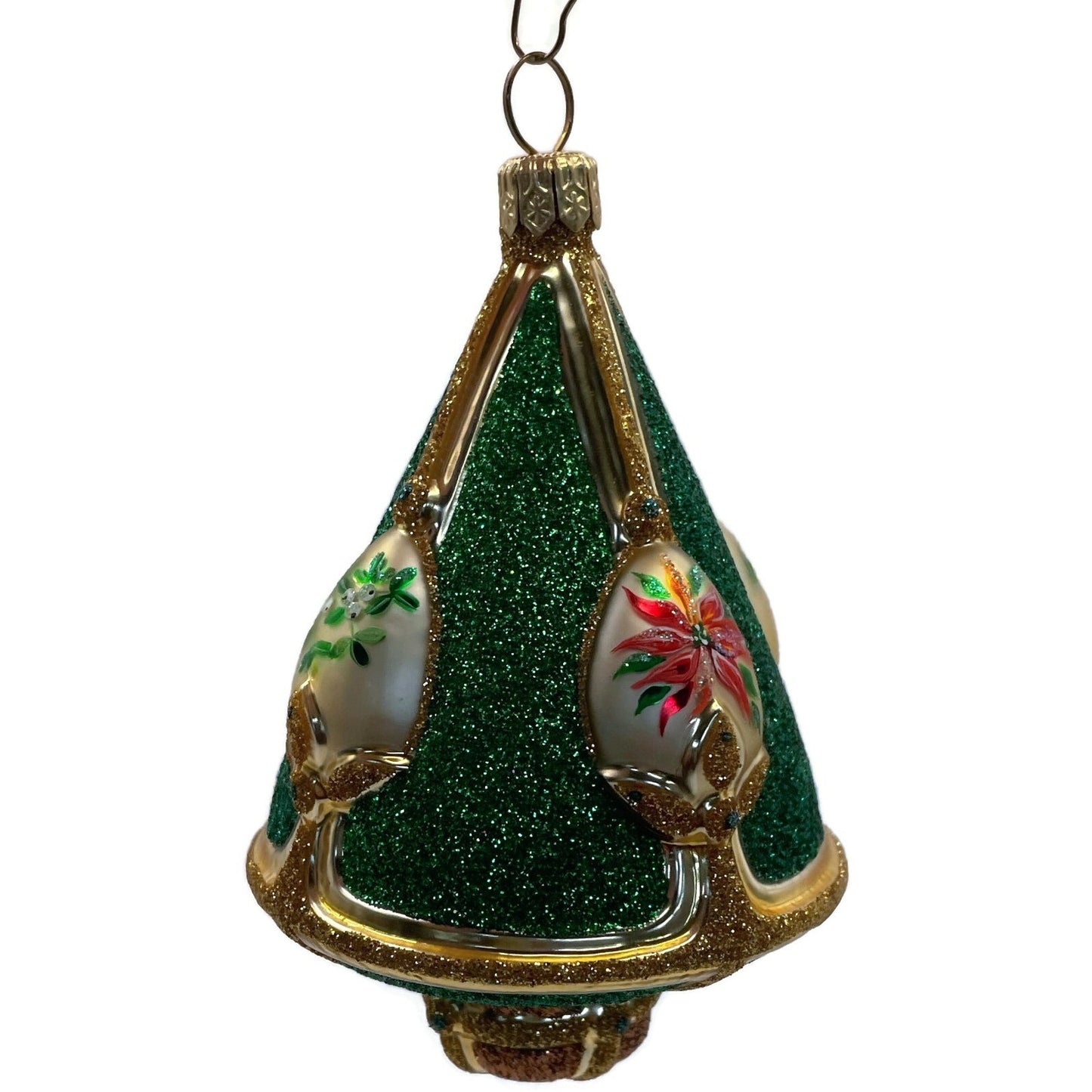 Patricia Breen Ornament Perchins Tree Green Holly Poinsettia Christmas Tree