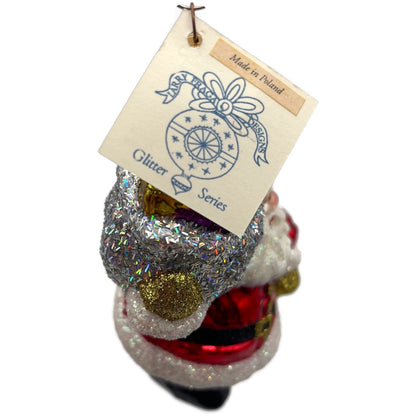 Larry Fraga A Sack Full Of Goodies Glitter Series Santa Claus Christmas Ornament