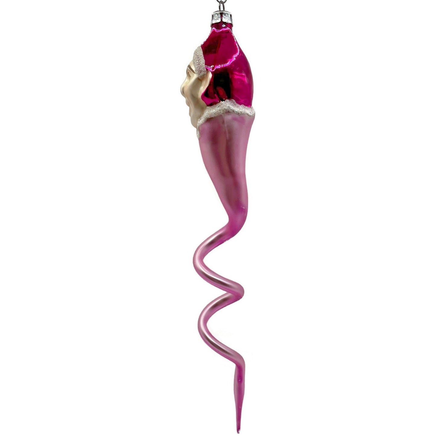 Christopher Radko Ornament Clown Snake Hot Pink Jester Spiral Twist Christmas