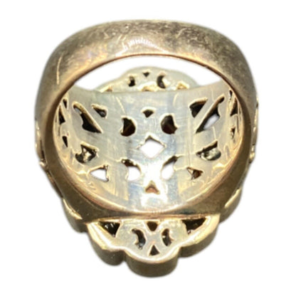 Orange Jasper Ring Gemstone 925 Sterling Silver Cocktail NK Thailand Size 8