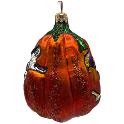 Slavic Treasures Ghastly Gilbert Orange Pumpkin Halloween Ornament 01-449-A