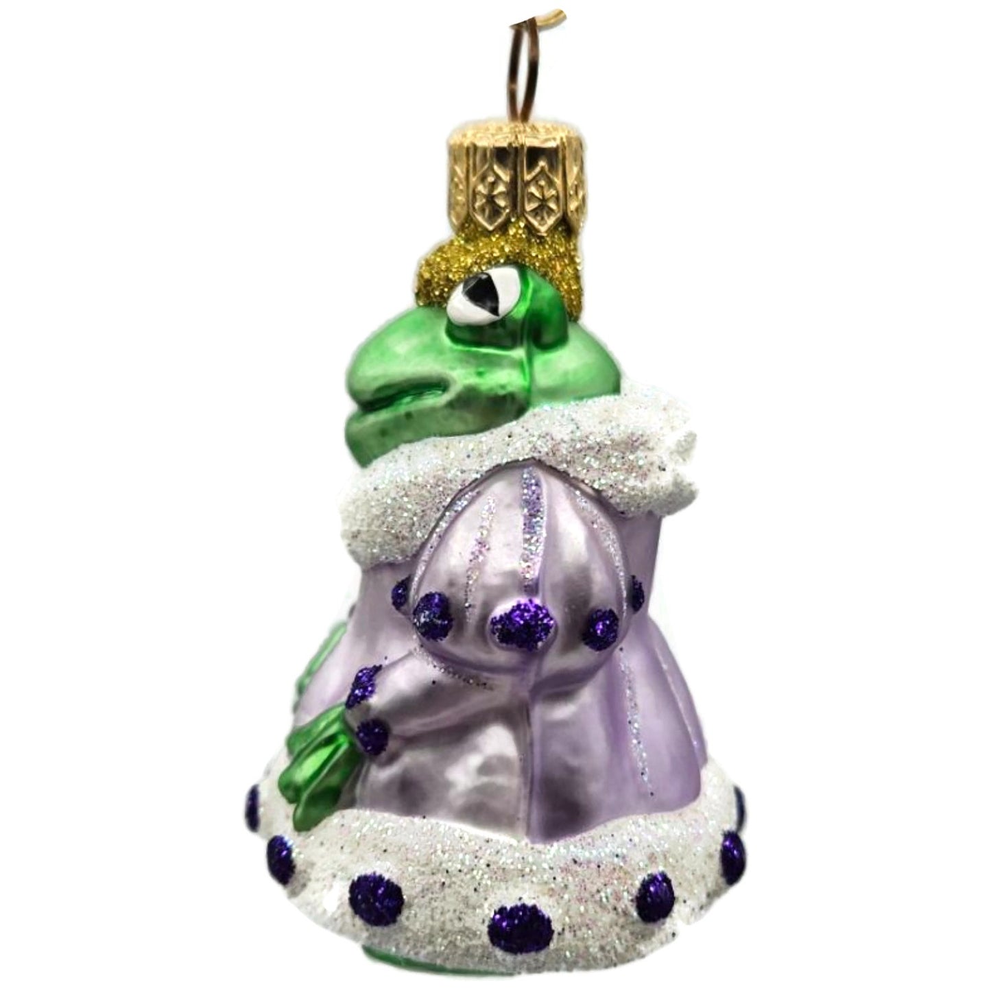 Patricia Breen Frog Princess Miniature Lavender Extra Dots Holiday Ornament 9813