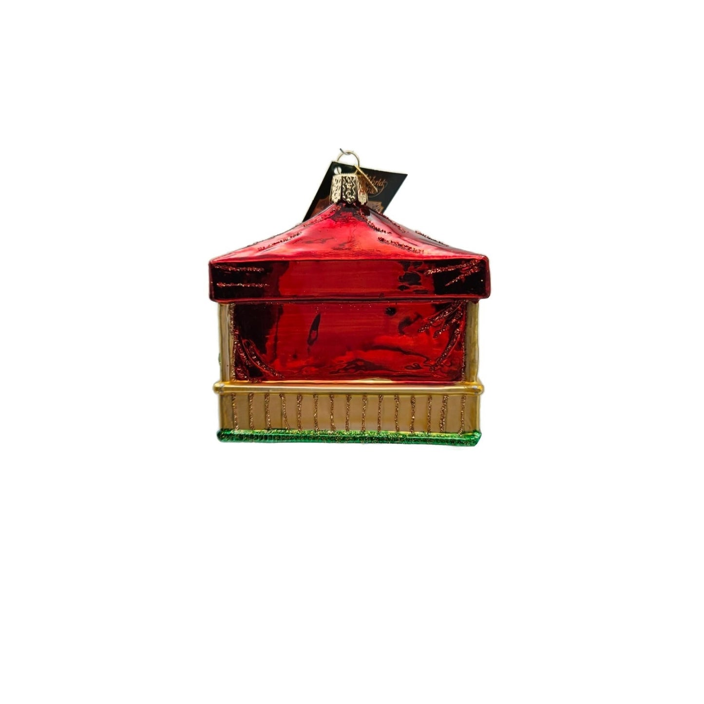 Old World Christmas Farmers Market Stand Blown Glass Christmas Tree Ornament OWC