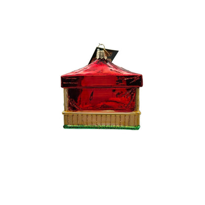 Old World Christmas Farmers Market Stand Blown Glass Christmas Tree Ornament OWC