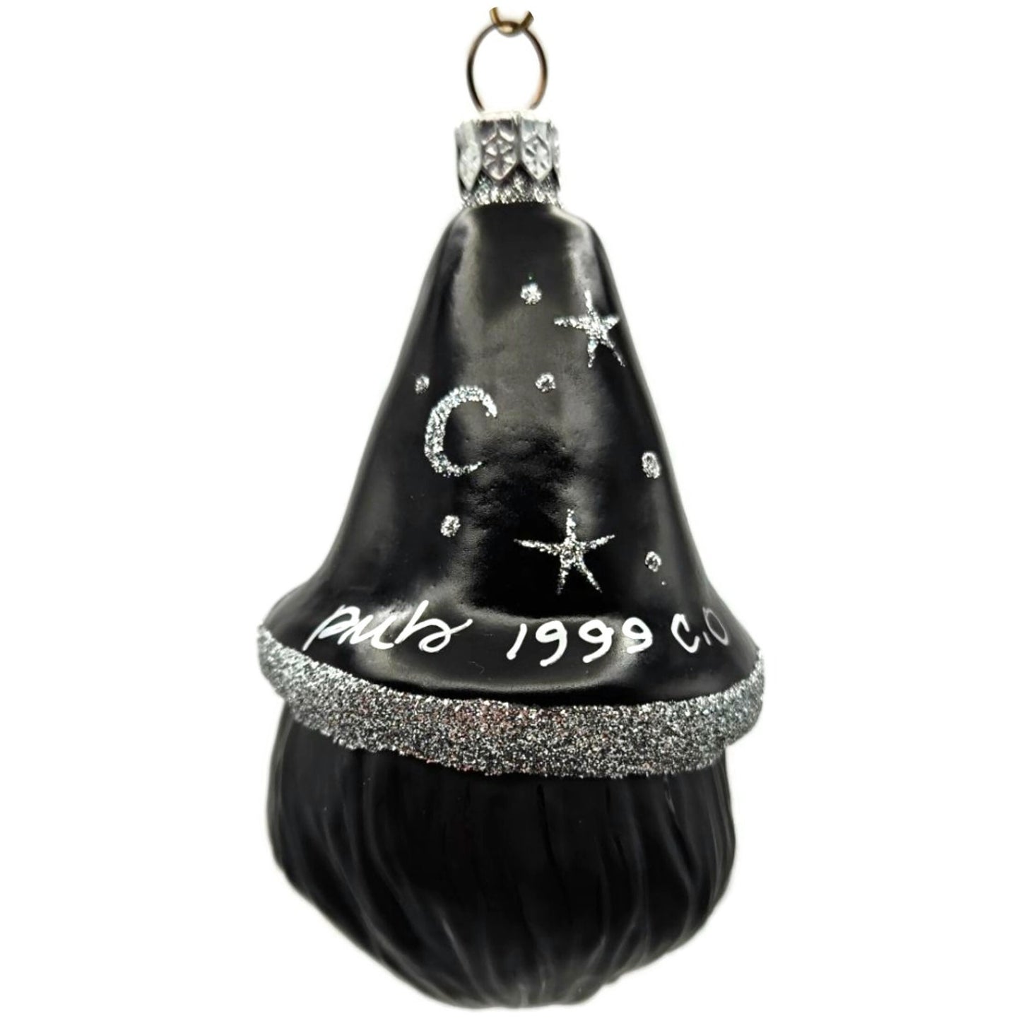 Patricia Breen Witch Hazel Black Hat Silver Moon Stars Halloween Ornament CO