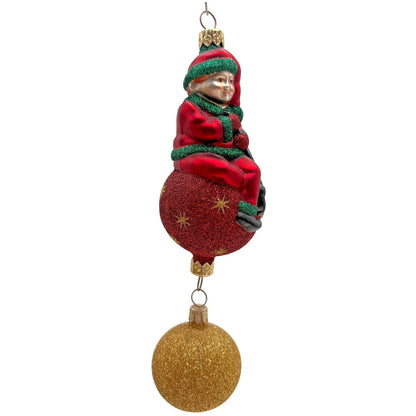 Patricia Breen Jingles The Elf Red Suit Ball Stars Christmas Ornament 9900HCB