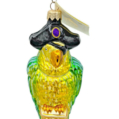 Patricia Breen Portland Parrot Green Pirate Bird Holiday Treasure Ornament CATZ