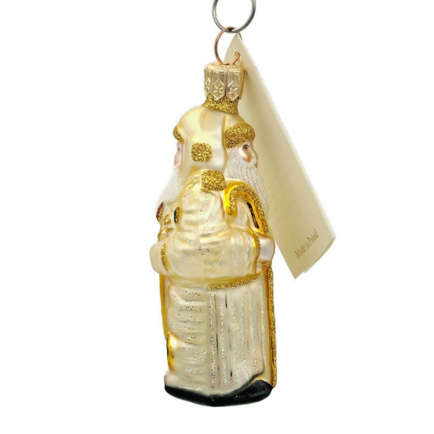 Patricia Breen Miniature Millennium Santa Gold 1900 2000 Christmas Tree Ornament