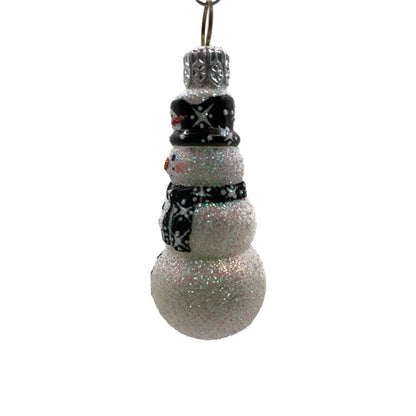 Patricia Breen The Littlest Snowman Snowflakes Glittered Christmas Ornament
