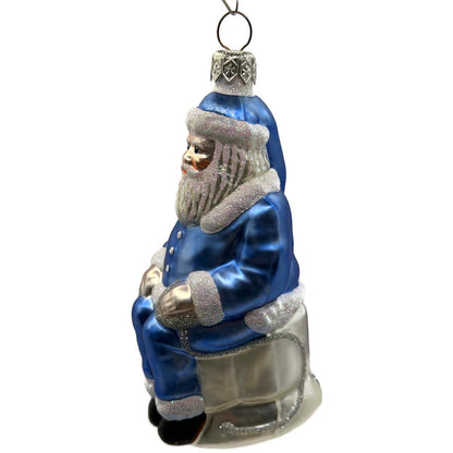 Patricia Breen Cyberspace Santa Sitting On Monitor Christmas Tree Ornament 9711