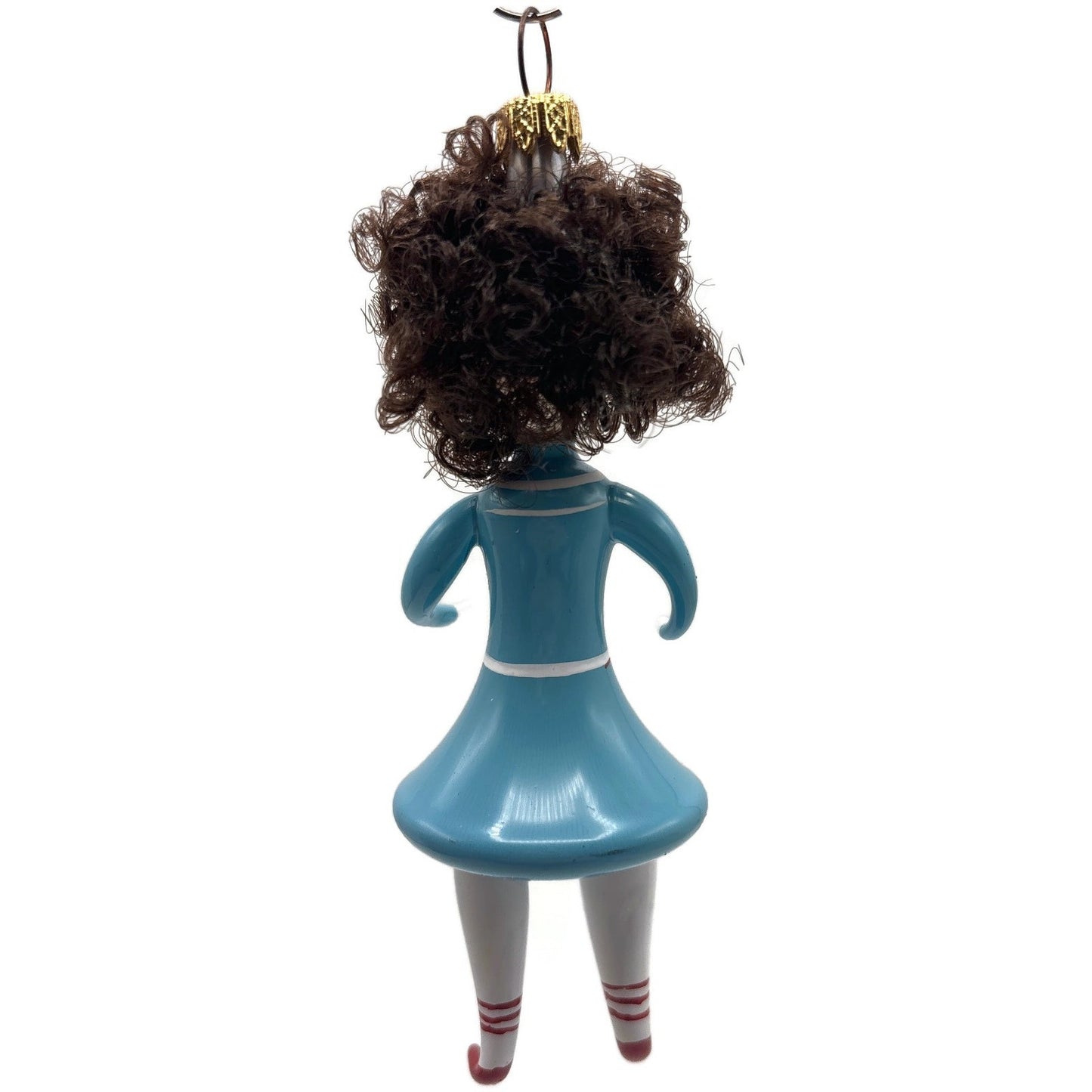 Soffieria De Carlini Maid White Blue Outfit Glass Italian Christmas Ornament