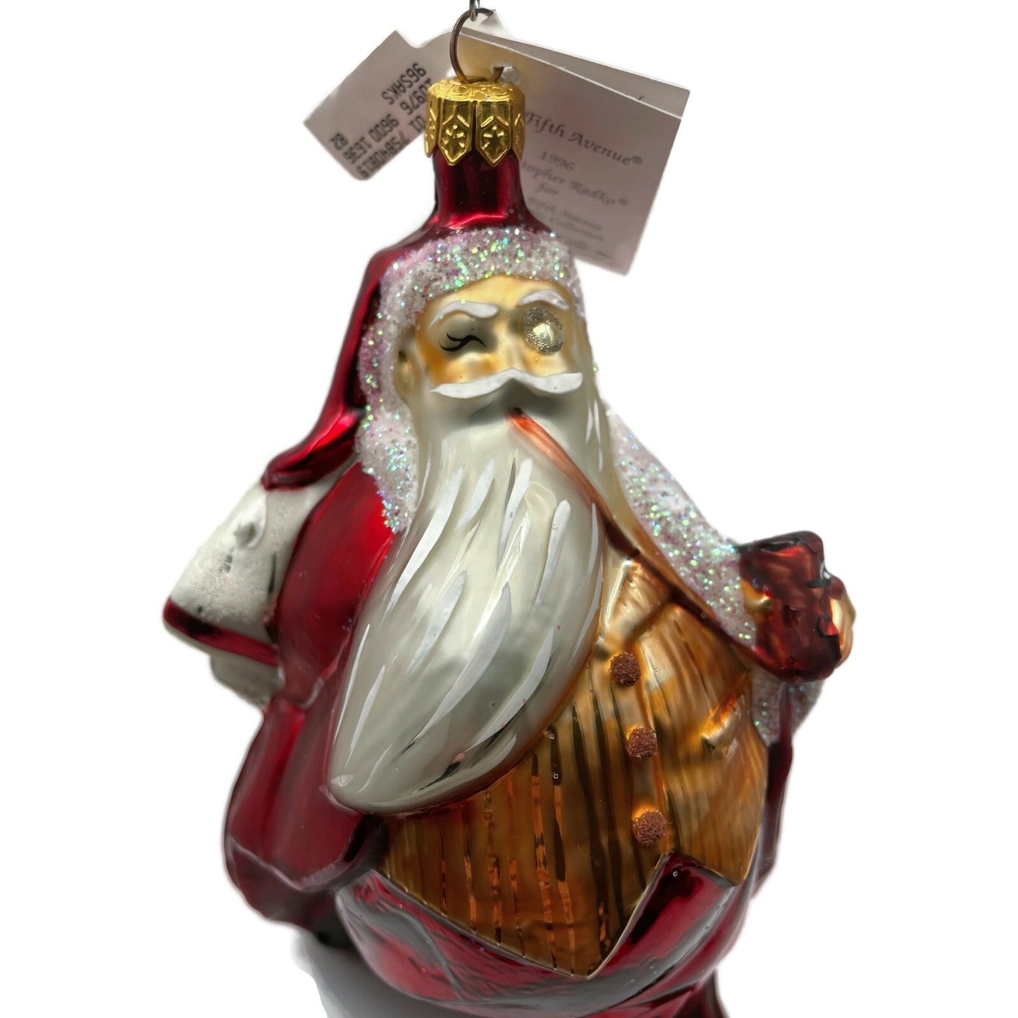 Christopher Radko Santa Calls Limited Edition Saks 5th Avenue Christmas Ornament