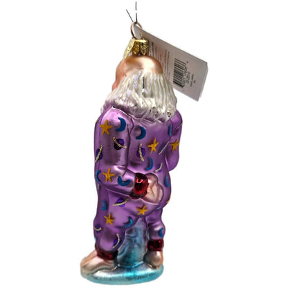 Christopher Radko Santa Jamas Purple Moons Star Christmas Tree Ornament 00-281-0