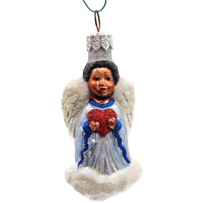 Patricia Breen Quartet of Angels Pastel Heart Blue Christmas Tree Ornament