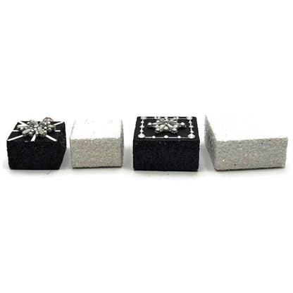 Patricia Breen Presenting Black Snowman Free Standing Christmas Ornament Blocks