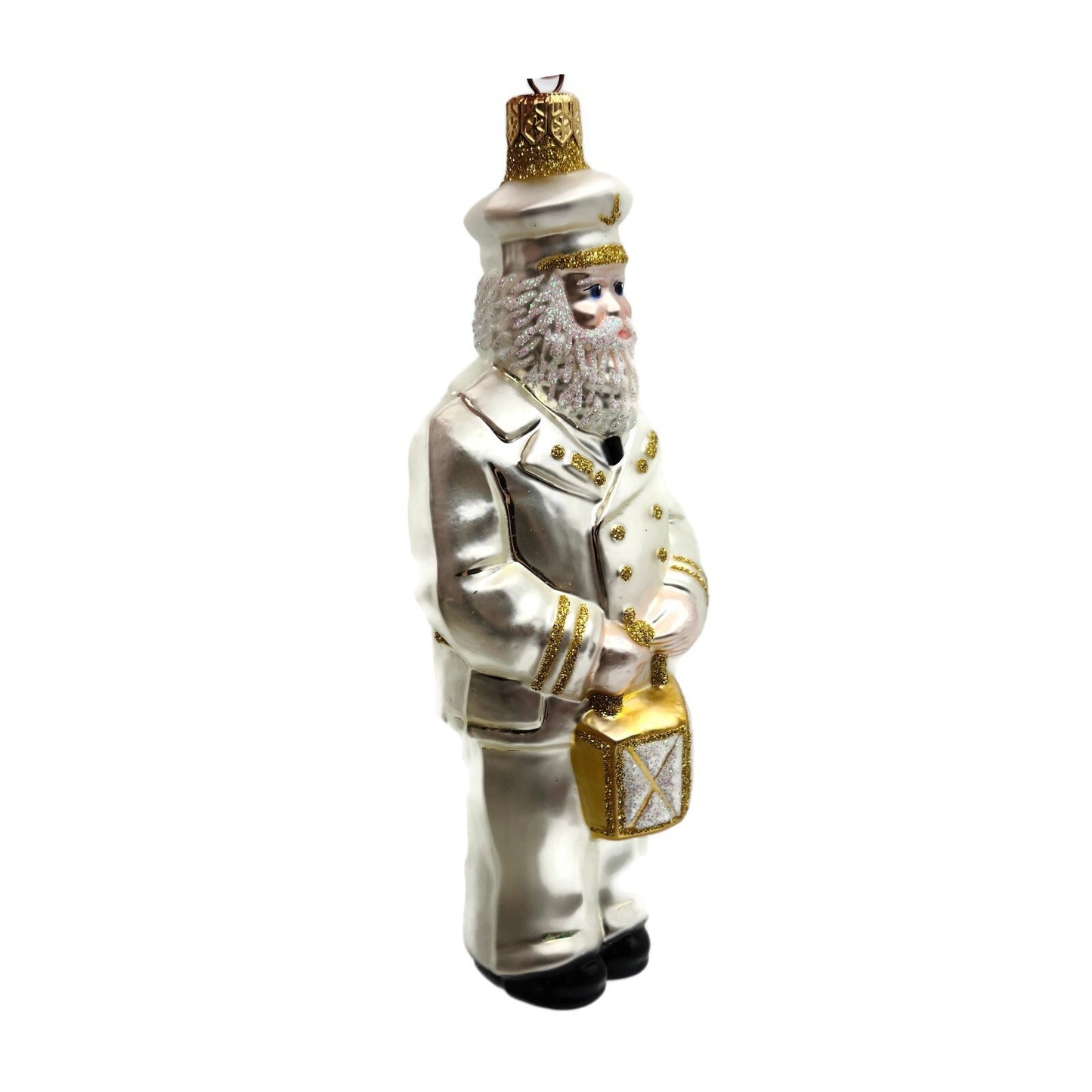Patricia Breen Lighthouse Keeper Santa Claus Pearl Nautical Christmas Ornament