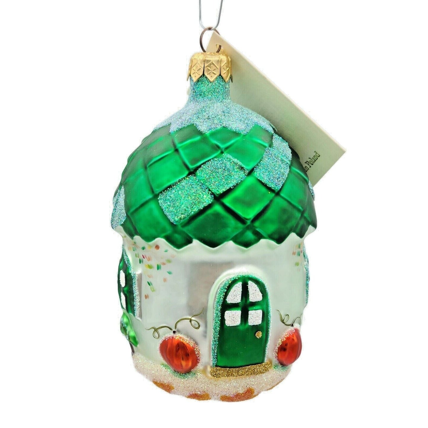 Patricia Breen Acorn House Autumn Green Falling Leaves Fall Christmas Ornament