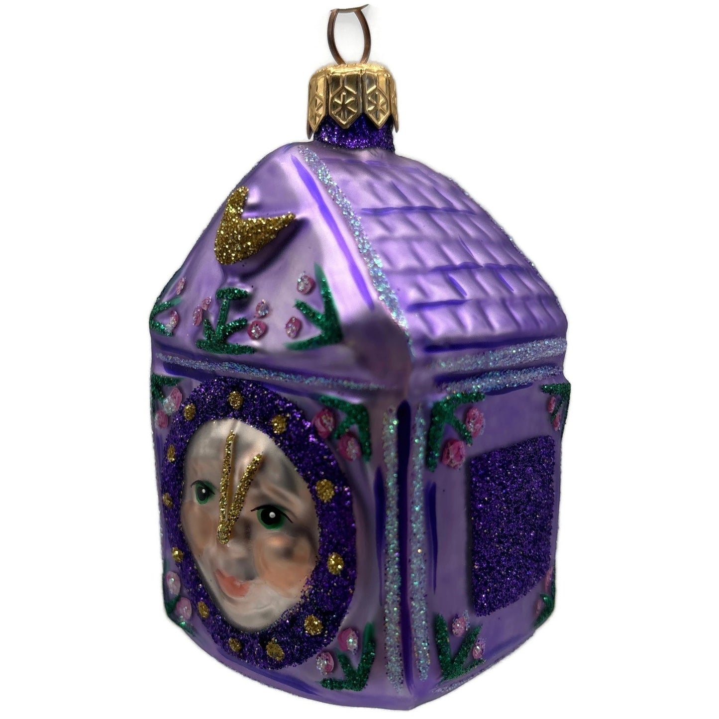Patricia Breen Hickory Dickory Clock Lavender Birds Flowers Christmas Ornament