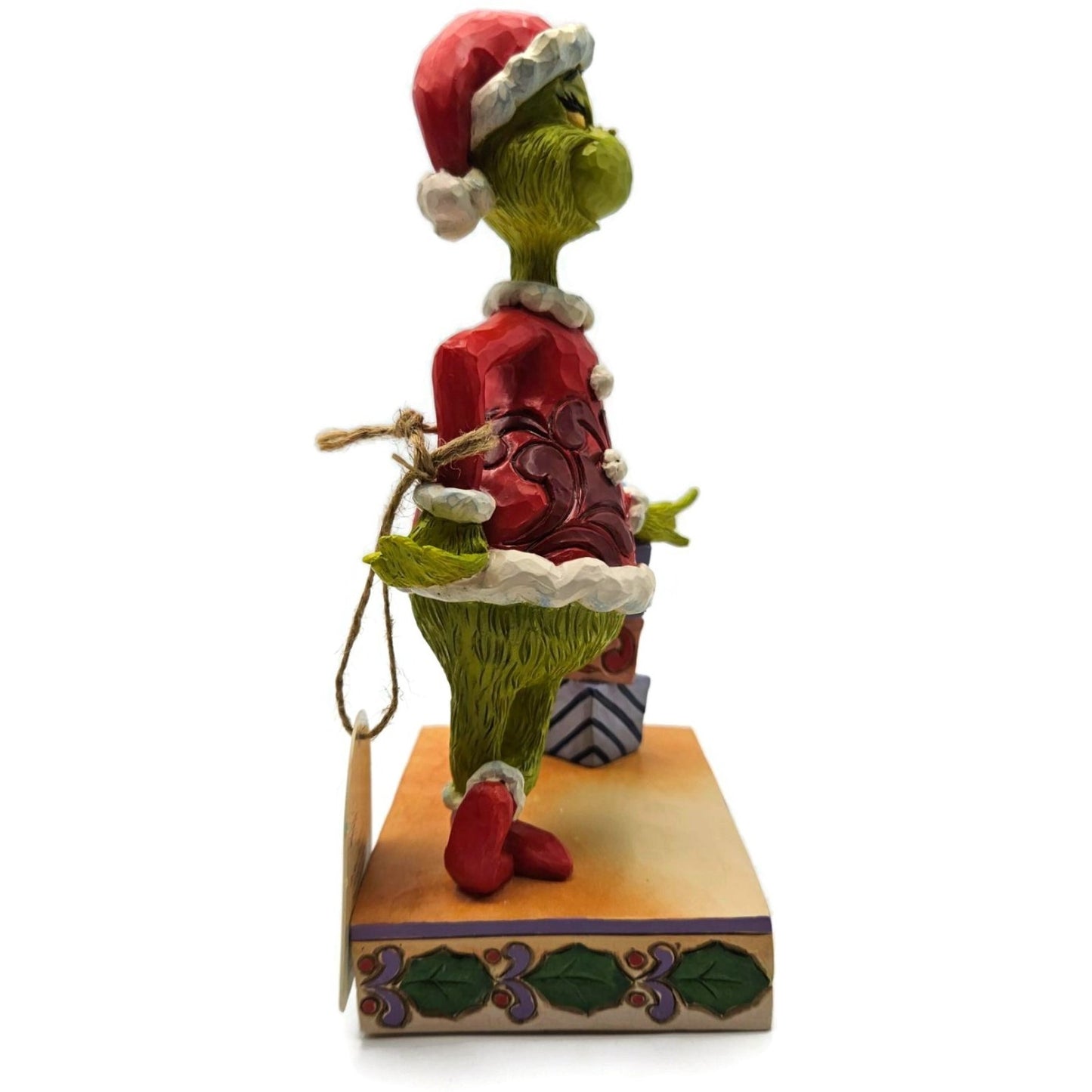 Jim Shore Dr. Seuss Grinch Leaning on Stacked Gifts Enesco Figurine 6015280