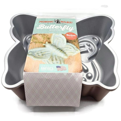 Butterfly Cake Pan Cast Aluminum Spring Summer Non Stick 9 Cups Nordic Ware Bug