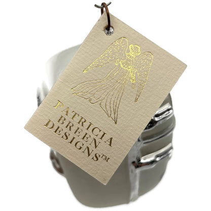 Patricia Breen Grandma Josie's Fridge Pearl Heart Silver Christmas Tree Ornament