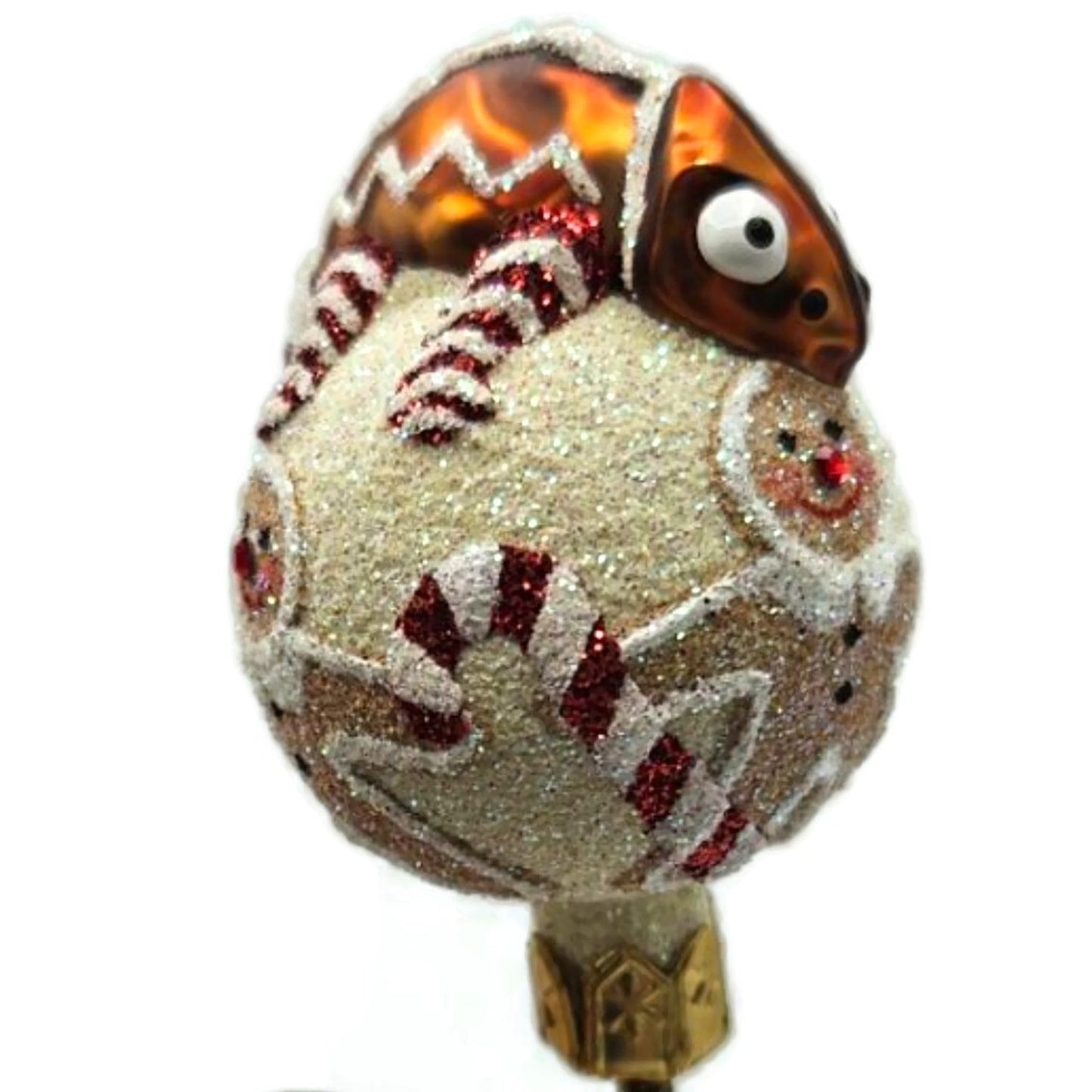 Patricia Breen Ultra Miniature Chameleon Gingerbread Clip On Christmas Ornament