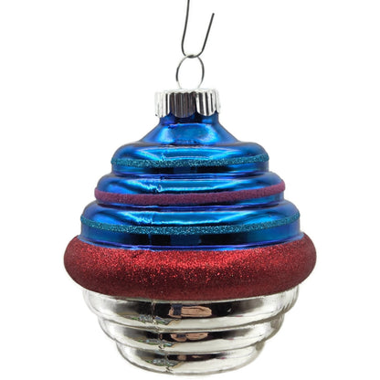 Christopher Radko Shiny Brite Lantern Reflector Christmas Tree Ornament Set of 6