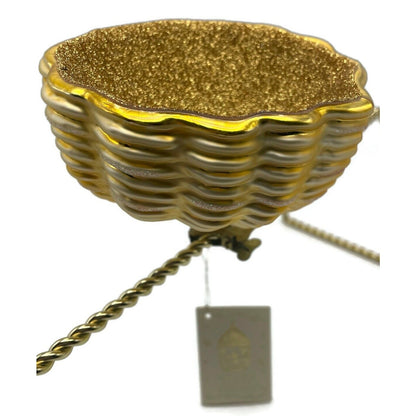 Patricia Breen Bird Egg Nest Gold Clip On Easter Christmas Tree Ornament Rare