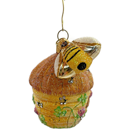 Patricia Breen Clover Beeskep And Bee Glittered Wings Spring Christmas Ornament