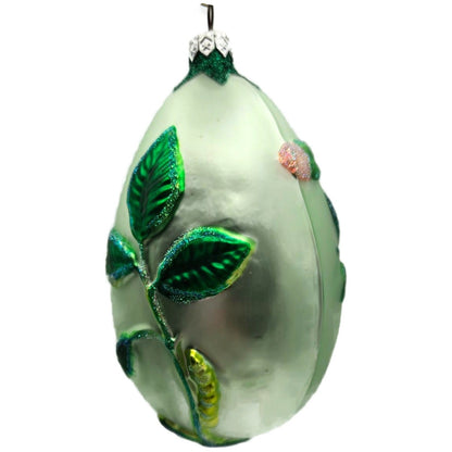 Patricia Breen Chrysalis Egg Insect Green Flowers Easter Christmas Tree Ornament